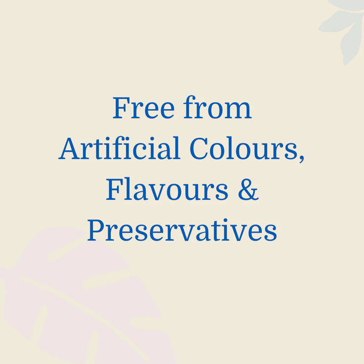 Label indicating that Issviva Hair, Skin & Nails supplement is free of artificial colors, flavors and preservatives.