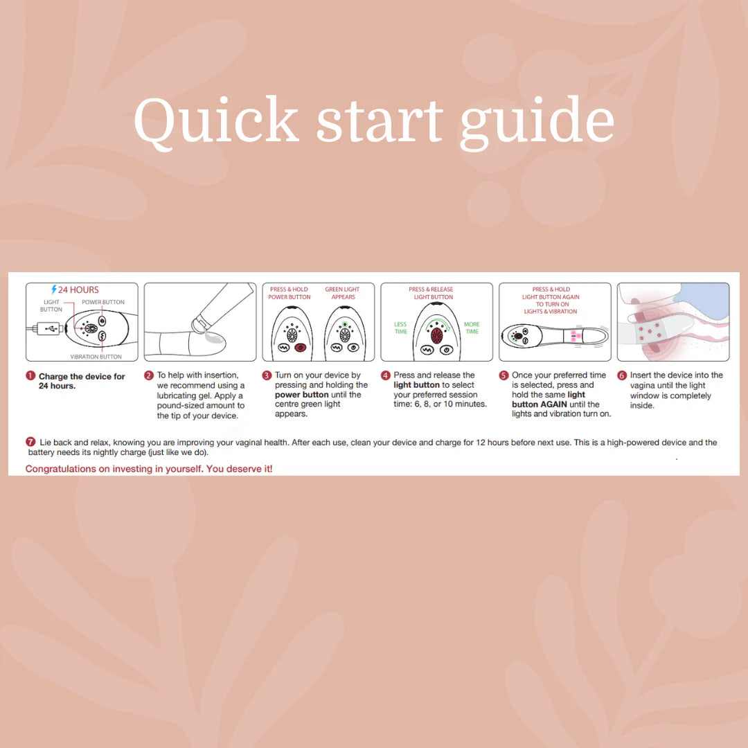 Issviva x Joylux Vaginal Rejuvenation Device Quick Start Guide