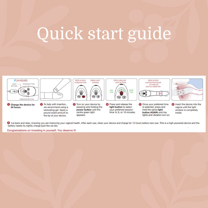 Issviva x Joylux Vaginal Rejuvenation Device Quick Start Guide