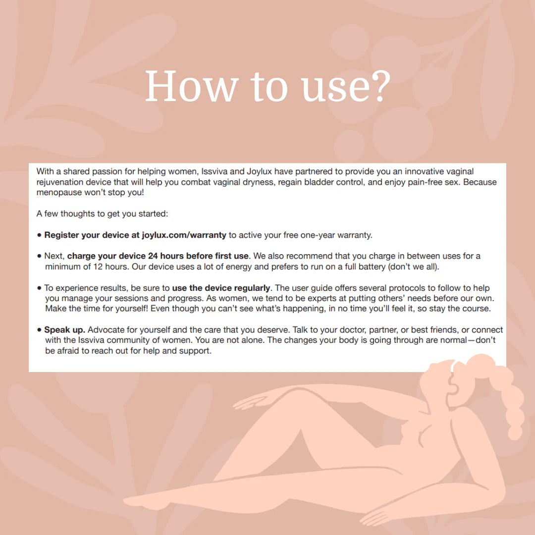 How to use Issviva x Joylux Vaginal Rejuvenation Device