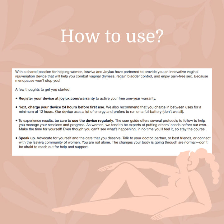 How to use Issviva x Joylux Vaginal Rejuvenation Device