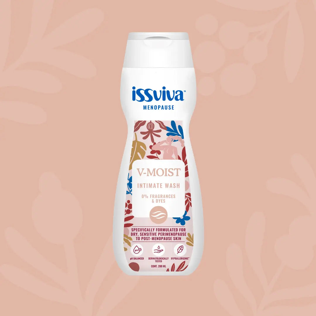 Issviva V-Moist pH-Balanced Intimate Wash 4 Pack in sleek bottles, displayed upright against a clean background.