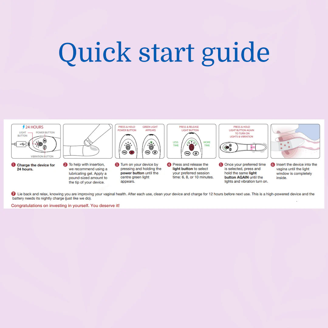 Step-by-step visual instructions for using the Issviva x Joylux Rejuvenation device on a clean, light yellow background.