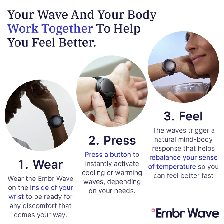 Issviva x Embr Wave® Smart Cooling & Warming Bracelet Black