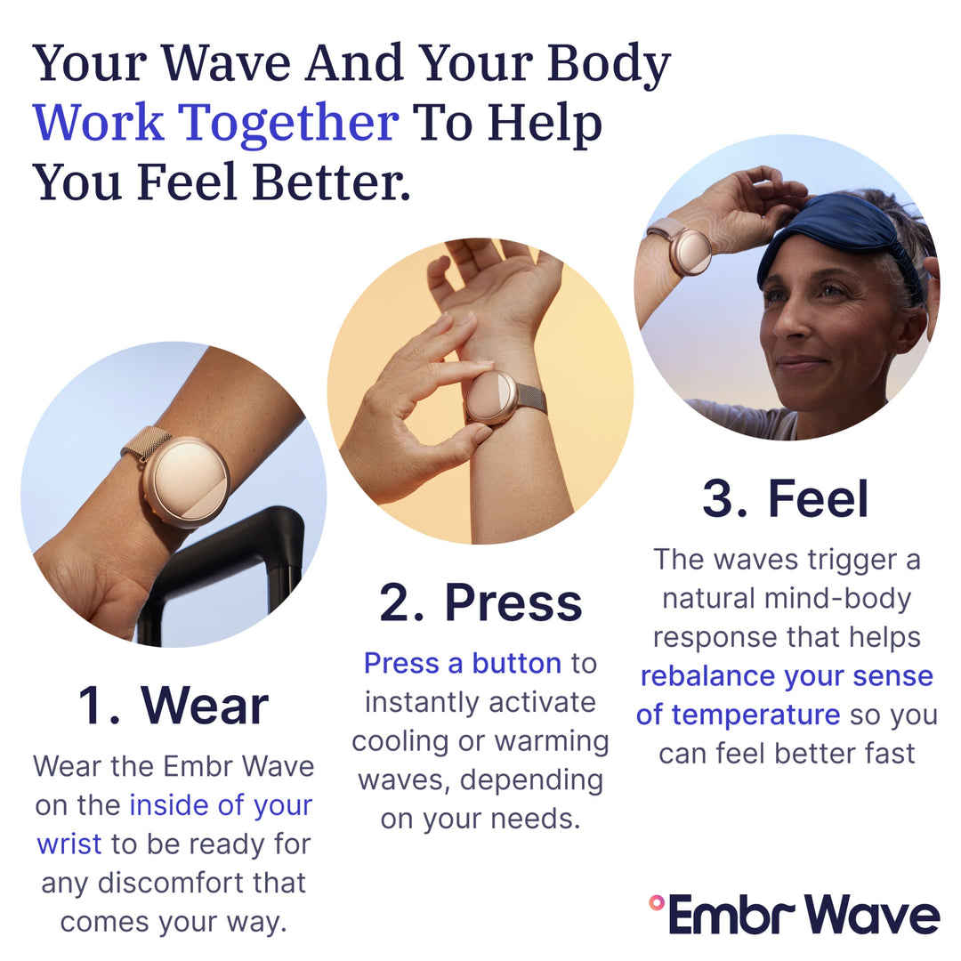 Issviva x Embr Wave® Smart Cooling & Warming Bracelet Rose Gold