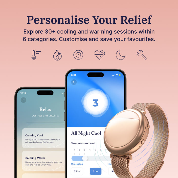 Issviva x Embr Wave® Smart Cooling & Warming Bracelet Rose Gold