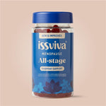 issviva Menopause All-stage supplement jar on a beige background