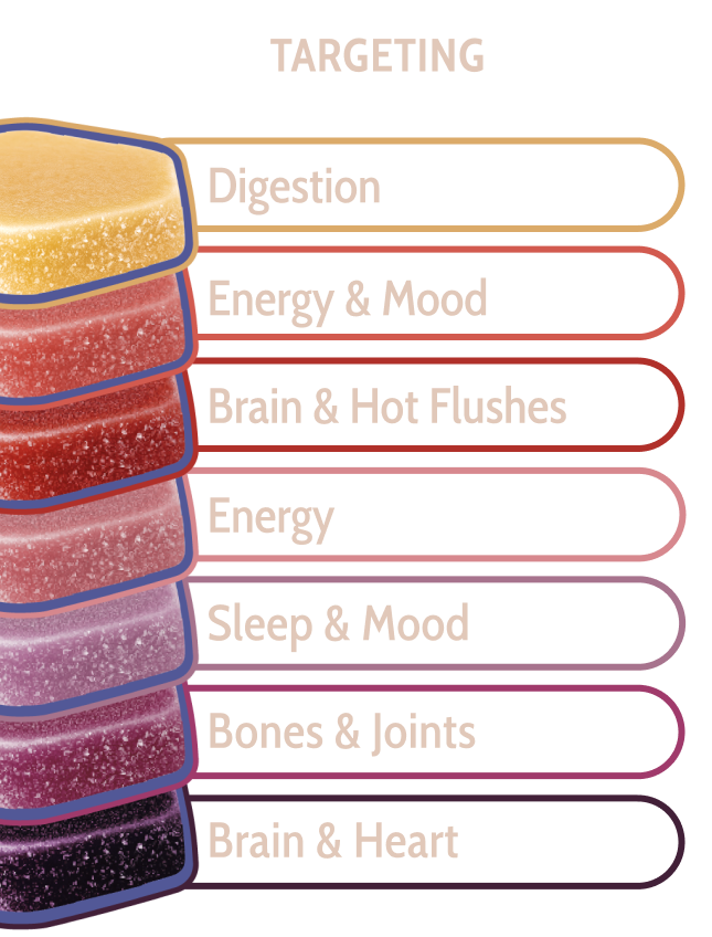 Layered gummy slide