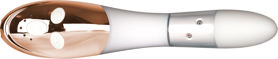 Metallic object with a cylindrical design, possibly a tool or component.