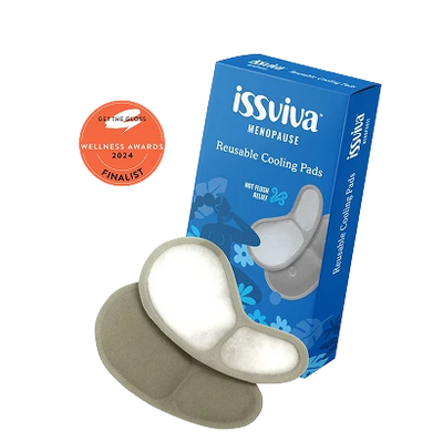 Issviva reusable cooling pads with packaging on a white background